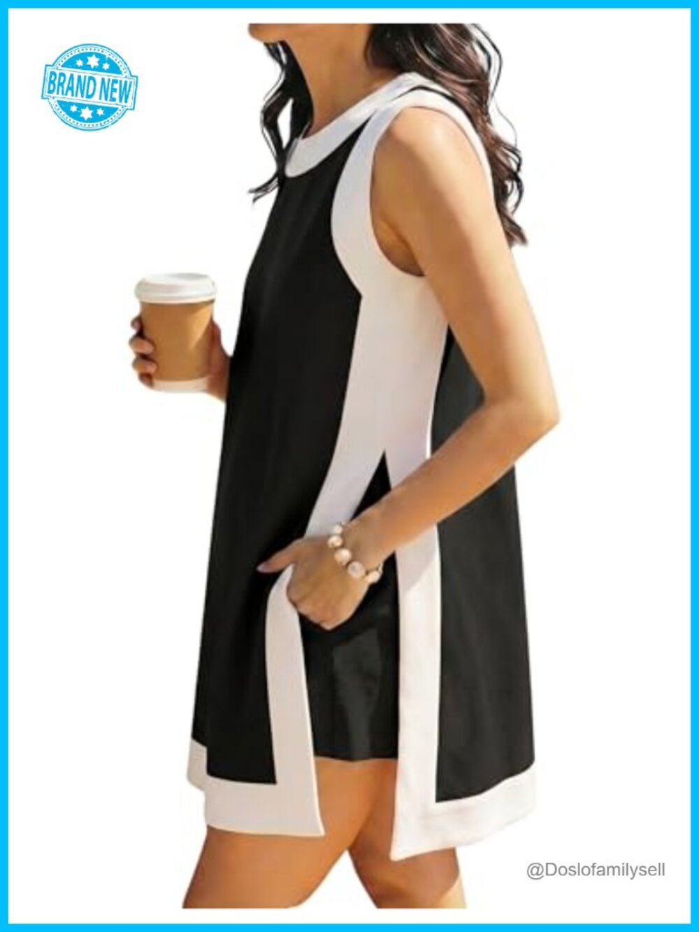 Women's 2 Piece Short Set Color Block Crewneck Pullover Top & Shorts with